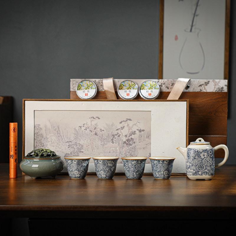 Chinese Teacups Set Traditional Craftsmanship