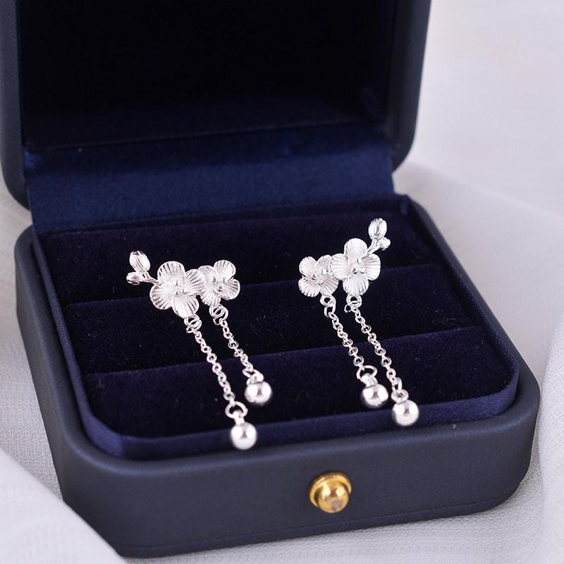 Sterling Silver Minimalist Beaded Threader Earrings