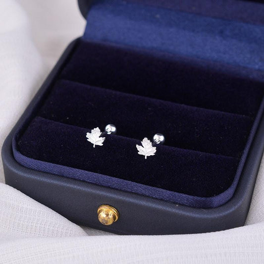 Sterling Silver Four Leaf Clover Lucky Stud Earrings