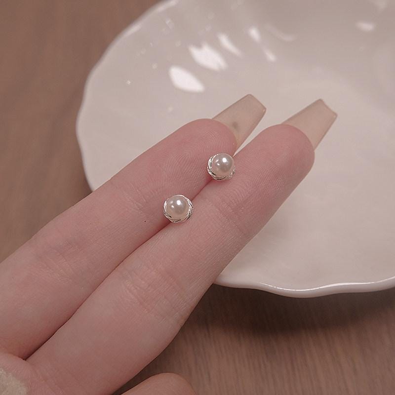 S925 Sterling Silver Double Happiness Pearl Drop Earrings