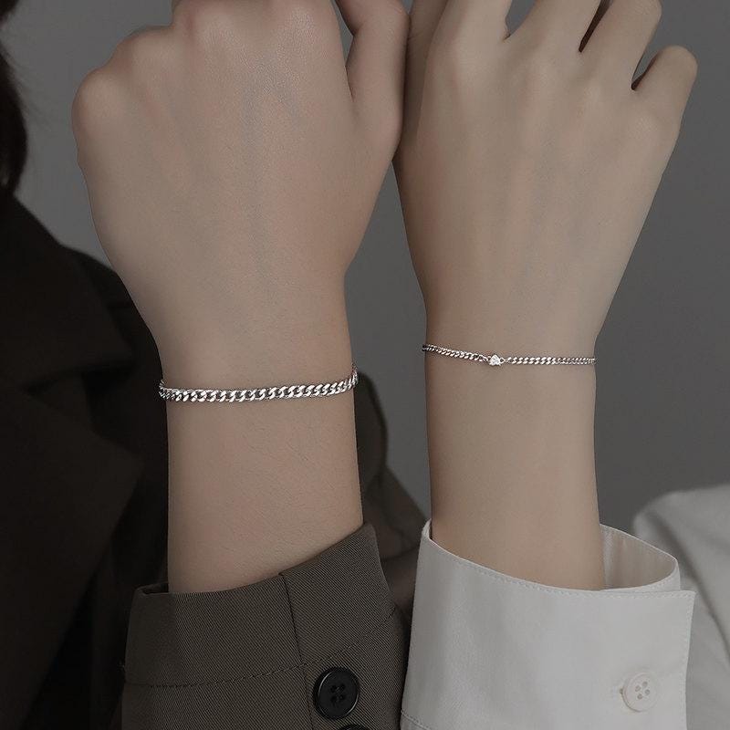 Matching S925 Sterling Silver Circle Bracelets