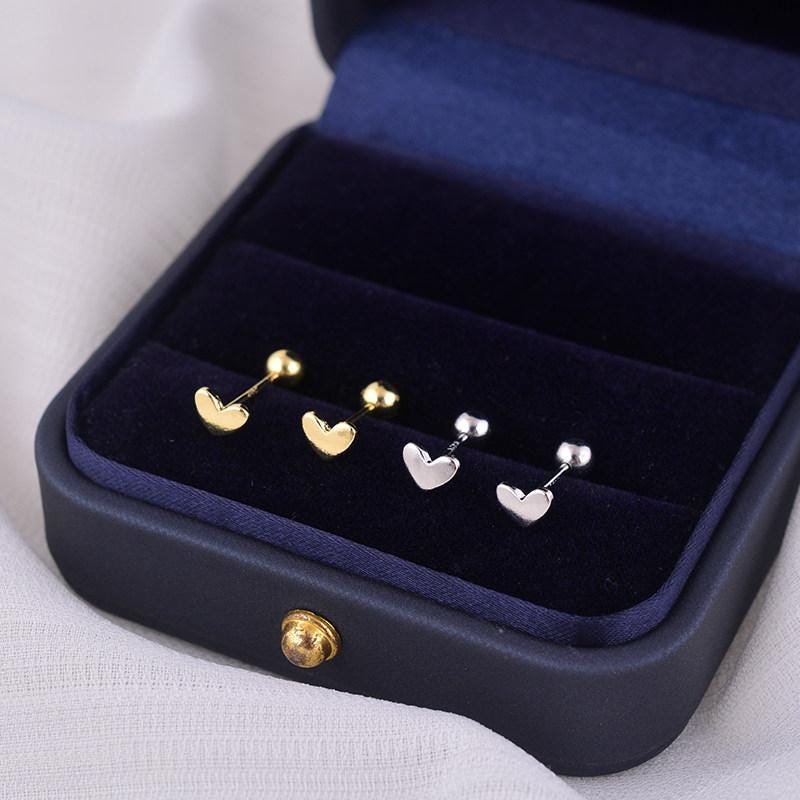 Sterling Silver Four Leaf Clover Lucky Stud Earrings