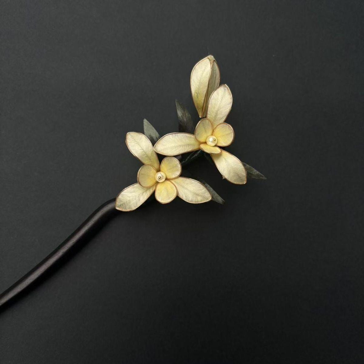 Handmade Velvet Flower Hair Clip Purple Ronghua Bridal