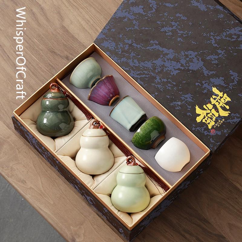Five Famous Kilns Ceramic Tea Cup Set Song Dynasty