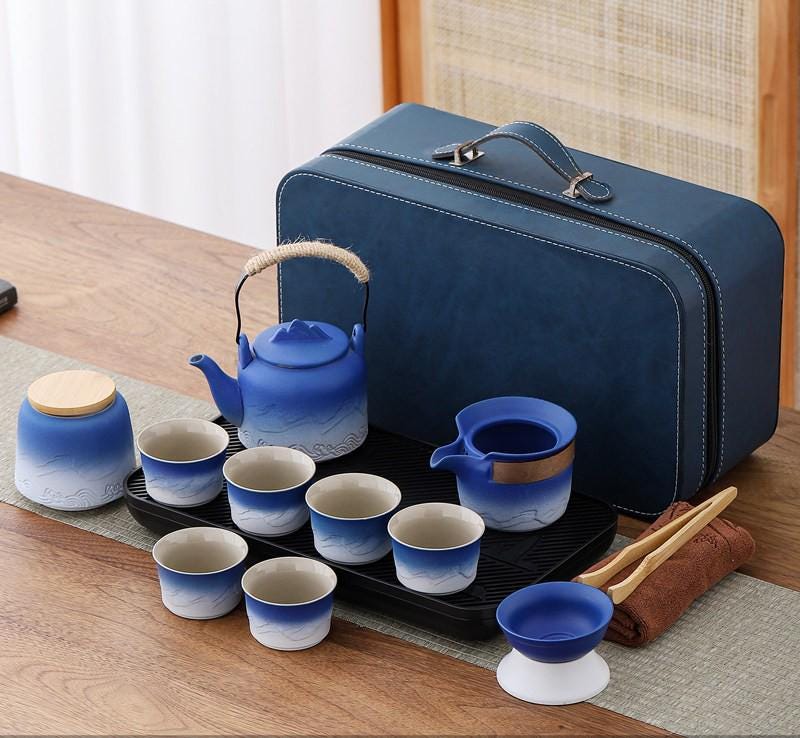 Portable Gongfu Tea Set with Teapot & Carry Case