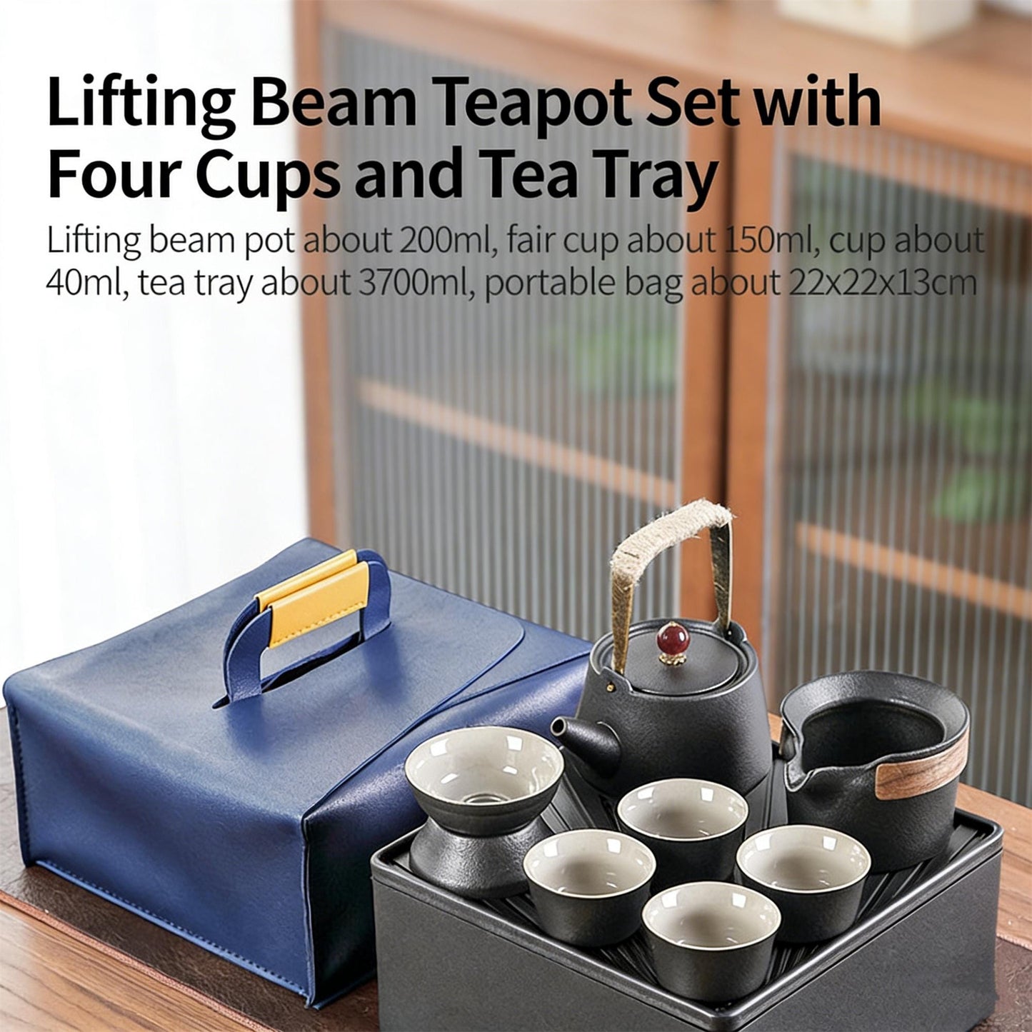 Portable Gongfu Tea Set with Teapot & Carry Case