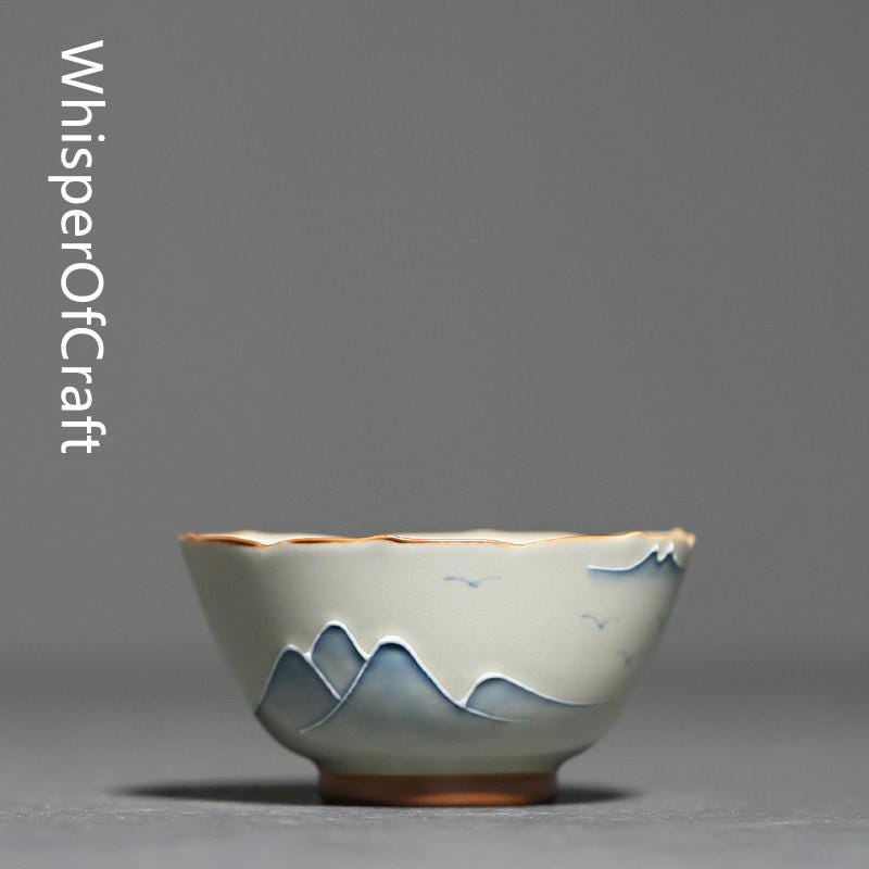 Five Famous Kilns Ceramic Tea Cup Set Song Dynasty