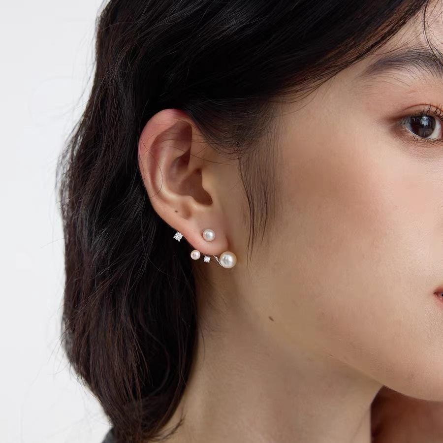 Sparkling Zircon Pave Hoop Drop Earrings