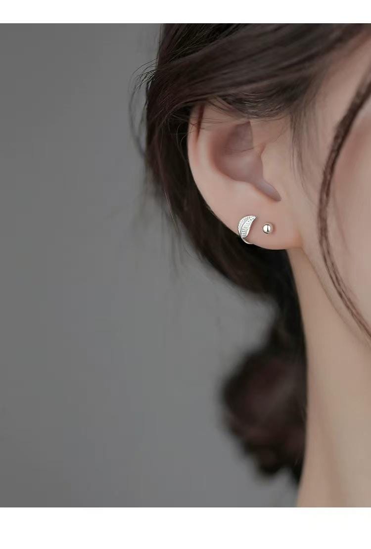 Sterling Silver Dainty Earring Set | Moon Star Fleur De Lis