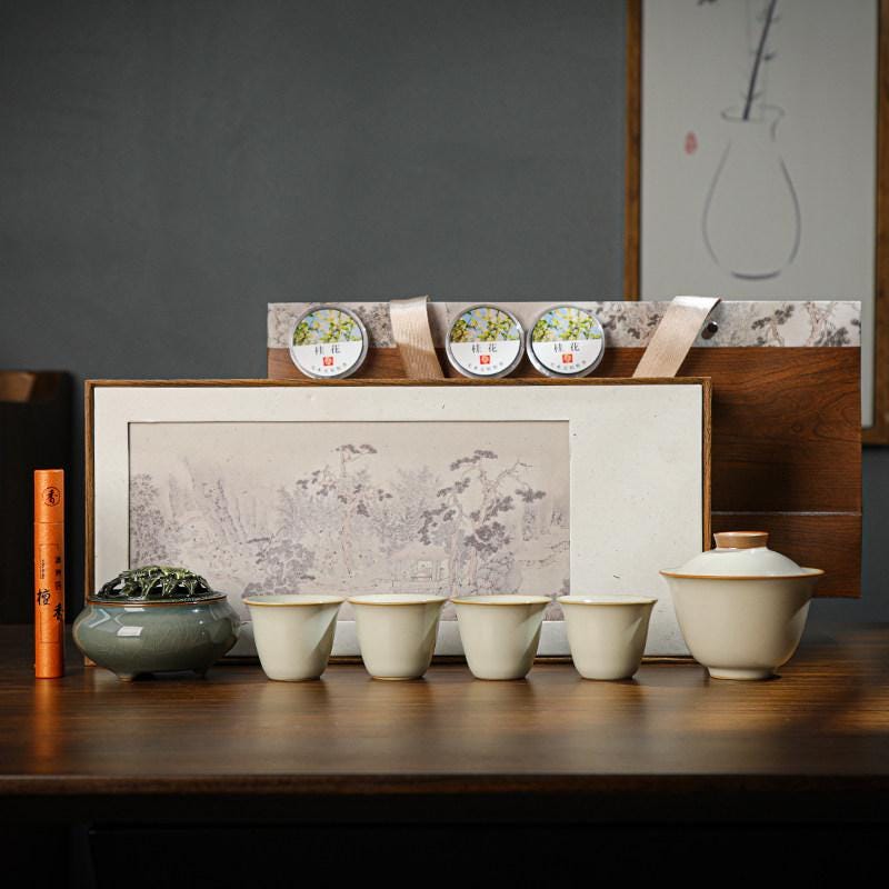 Chinese Teacups Set Traditional Craftsmanship