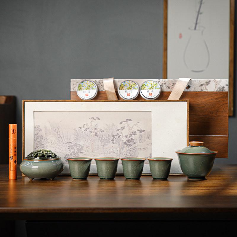Chinese Teacups Set Traditional Craftsmanship
