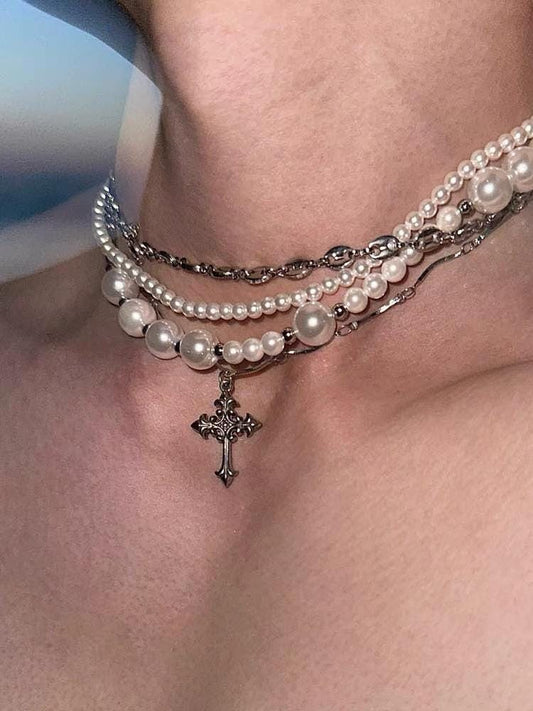Minimalist Silver Bar Cuban Link Chain Necklace