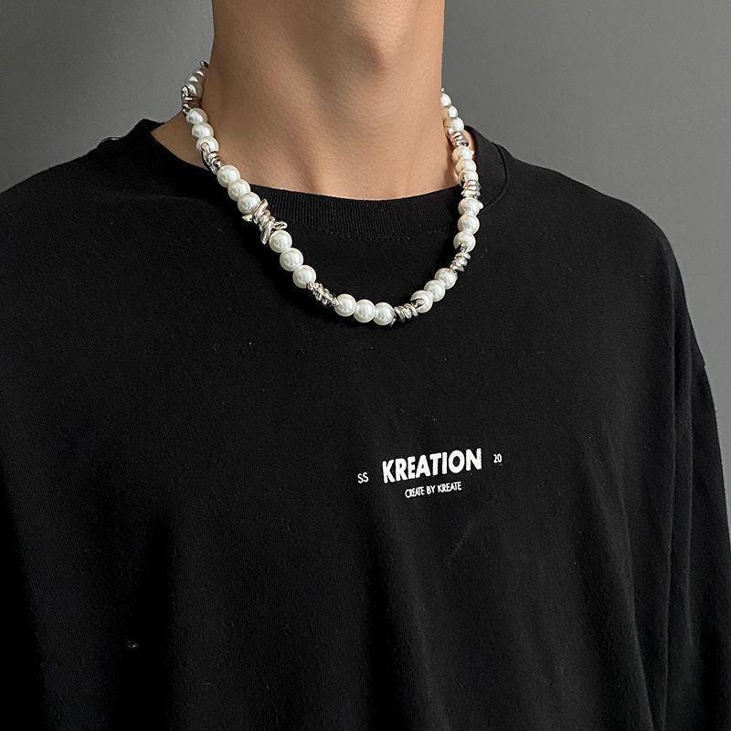 Minimalist Silver Bar Cuban Link Chain Necklace