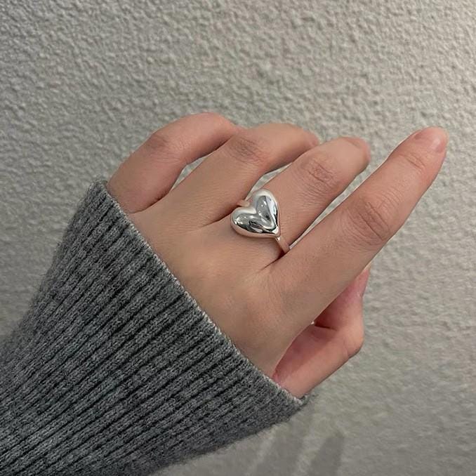 S925 Sterling Silver Boho Leaf Statement Ring