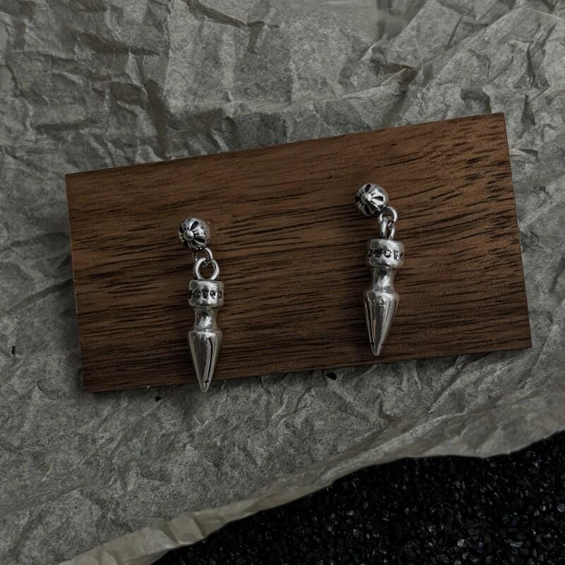 Gothic Punk Stud Earrings Titanium Steel