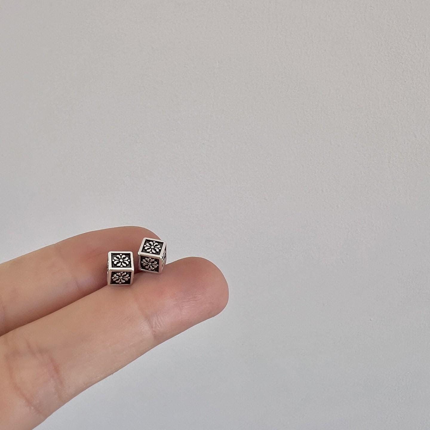Gothic Punk Stud Earrings Titanium Steel