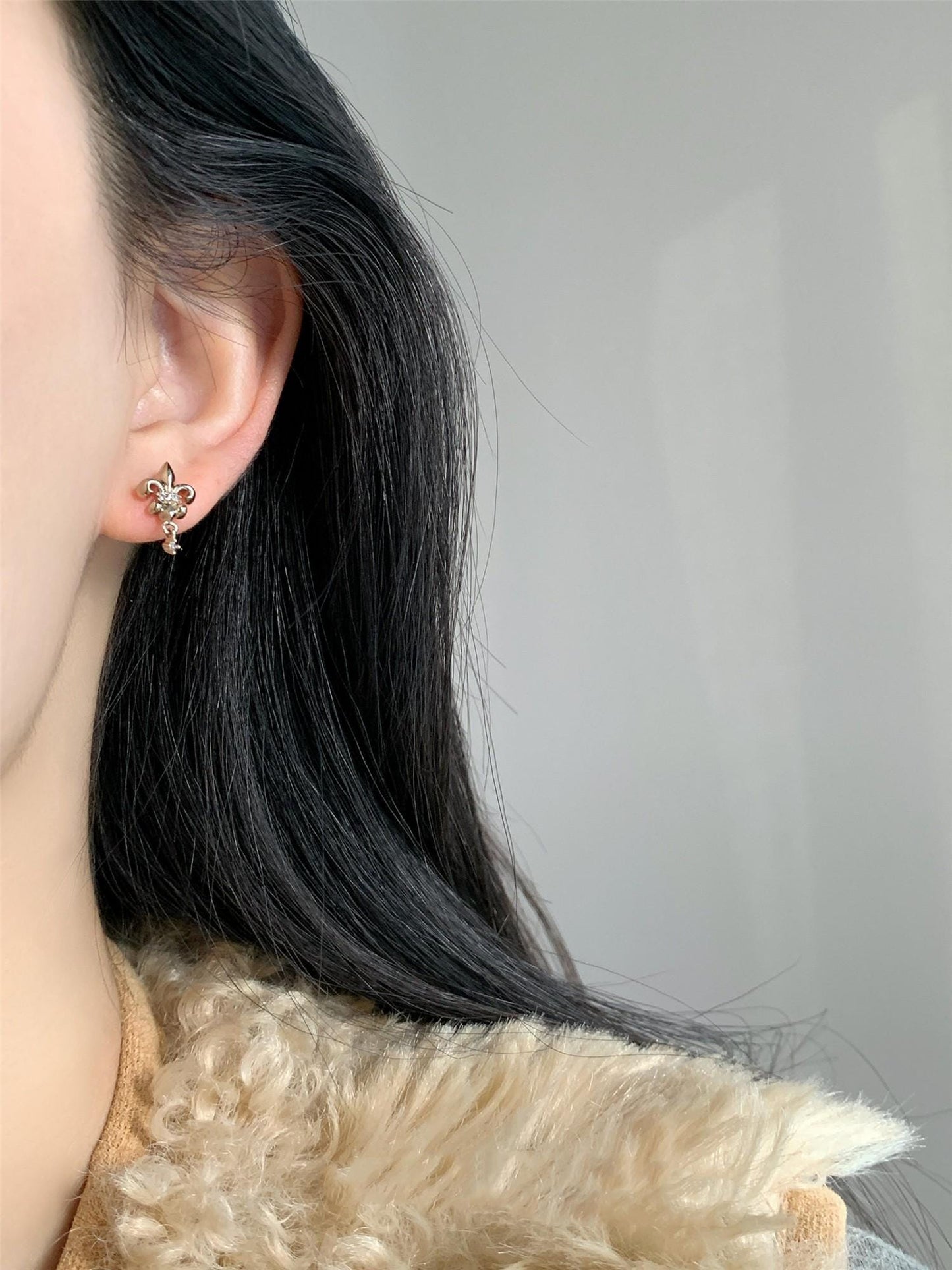 Gothic Punk Stud Earrings Titanium Steel