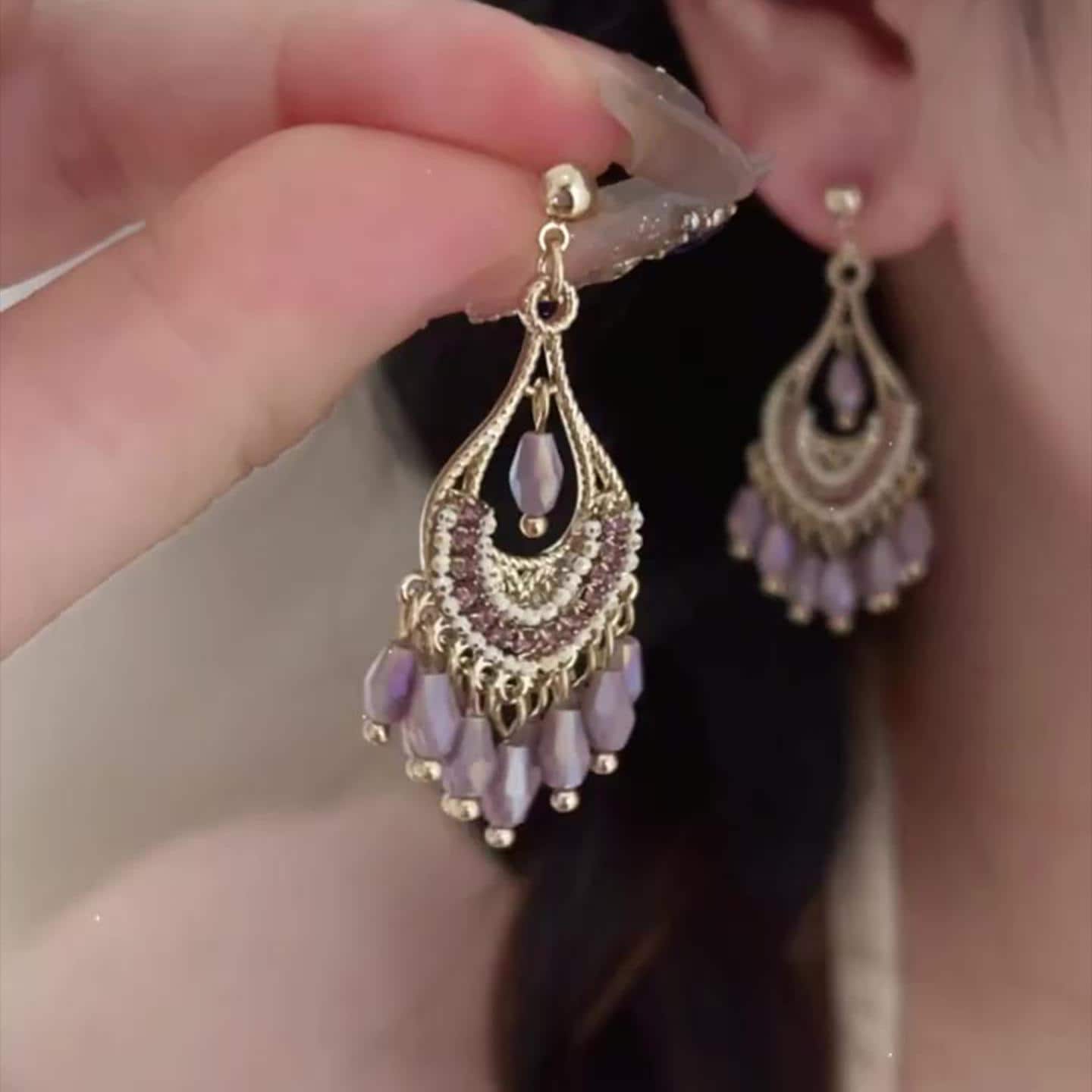 Boho Tassel Drop Earrings Handmade