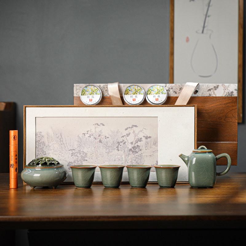 Chinese Teacups Set Traditional Craftsmanship