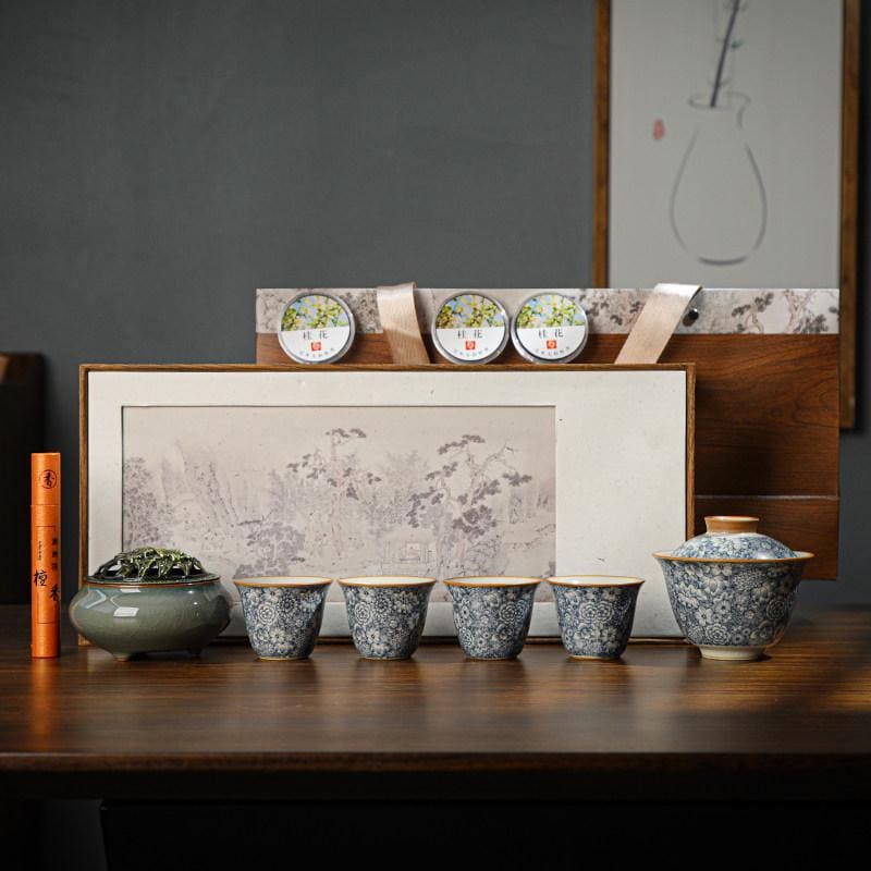 Chinese Teacups Set Traditional Craftsmanship