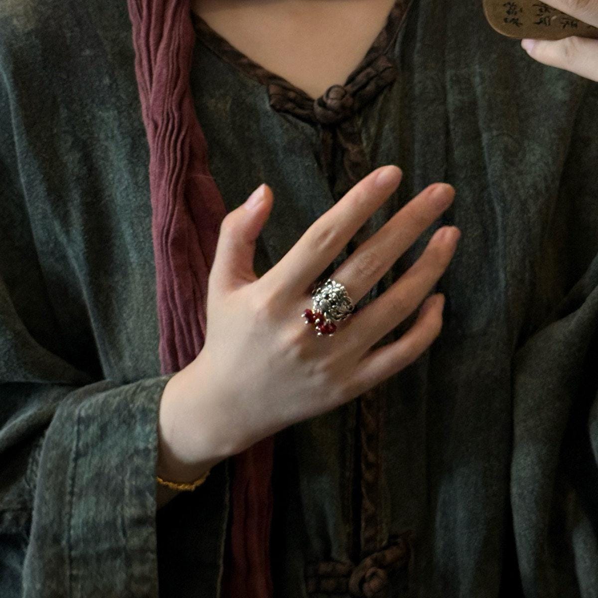 Handmade  Sterling Silver Ethnic Boho Ring