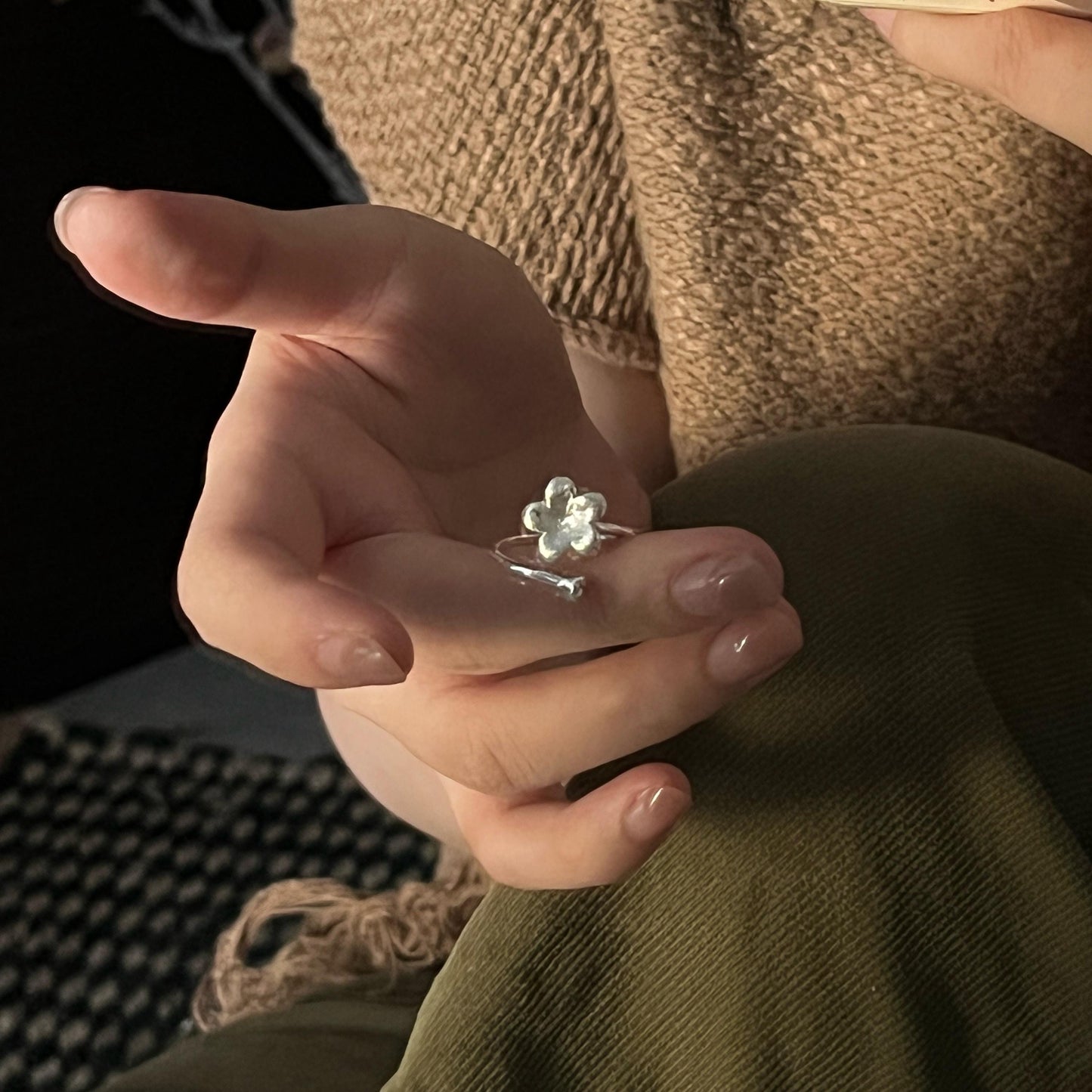 Handmade  Sterling Silver Chinese Ethnic Ring
