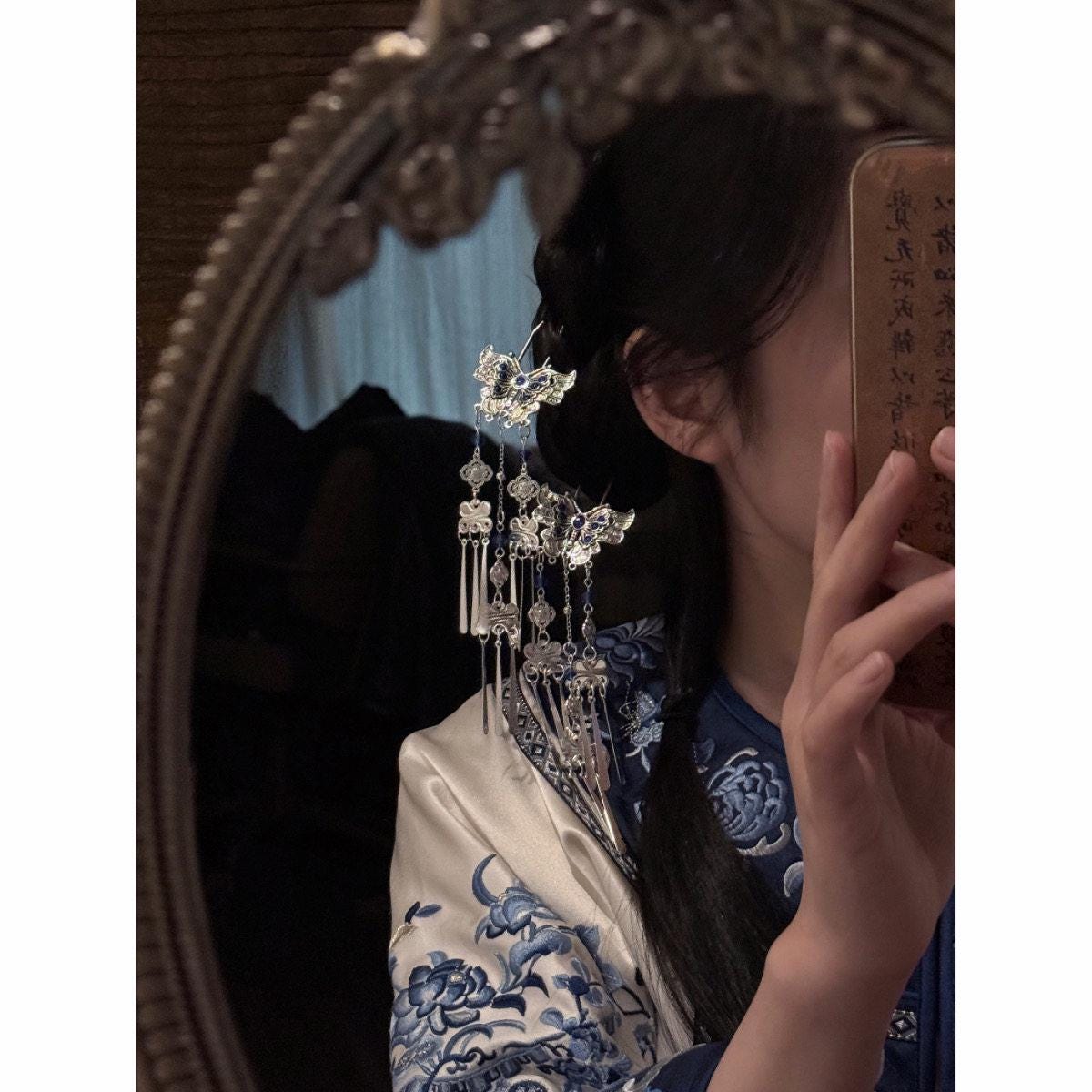 Chinese Hair Stick Ethnic Tassel Hairpin Vintage