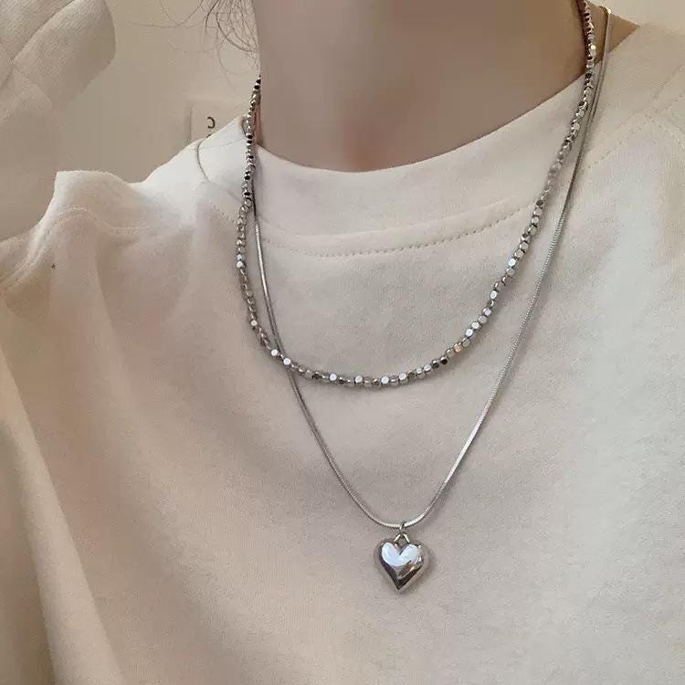 Dainty Pearl and Zircon Bar Layered Necklace