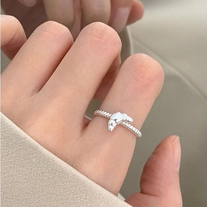 S925 Sterling Silver Adjustable Star Charm Ring