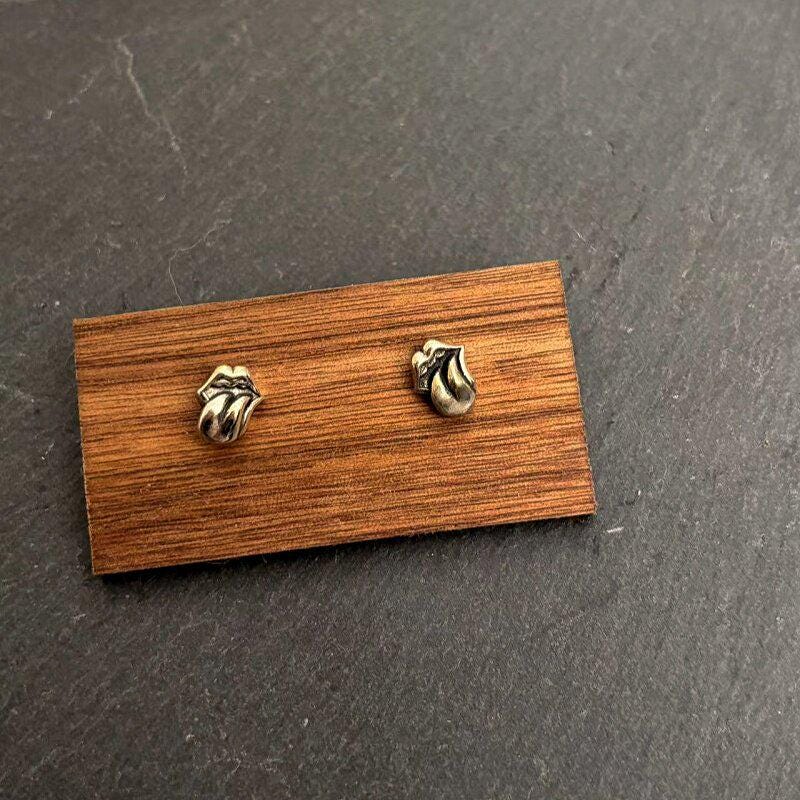 Gothic Punk Stud Earrings Titanium Steel