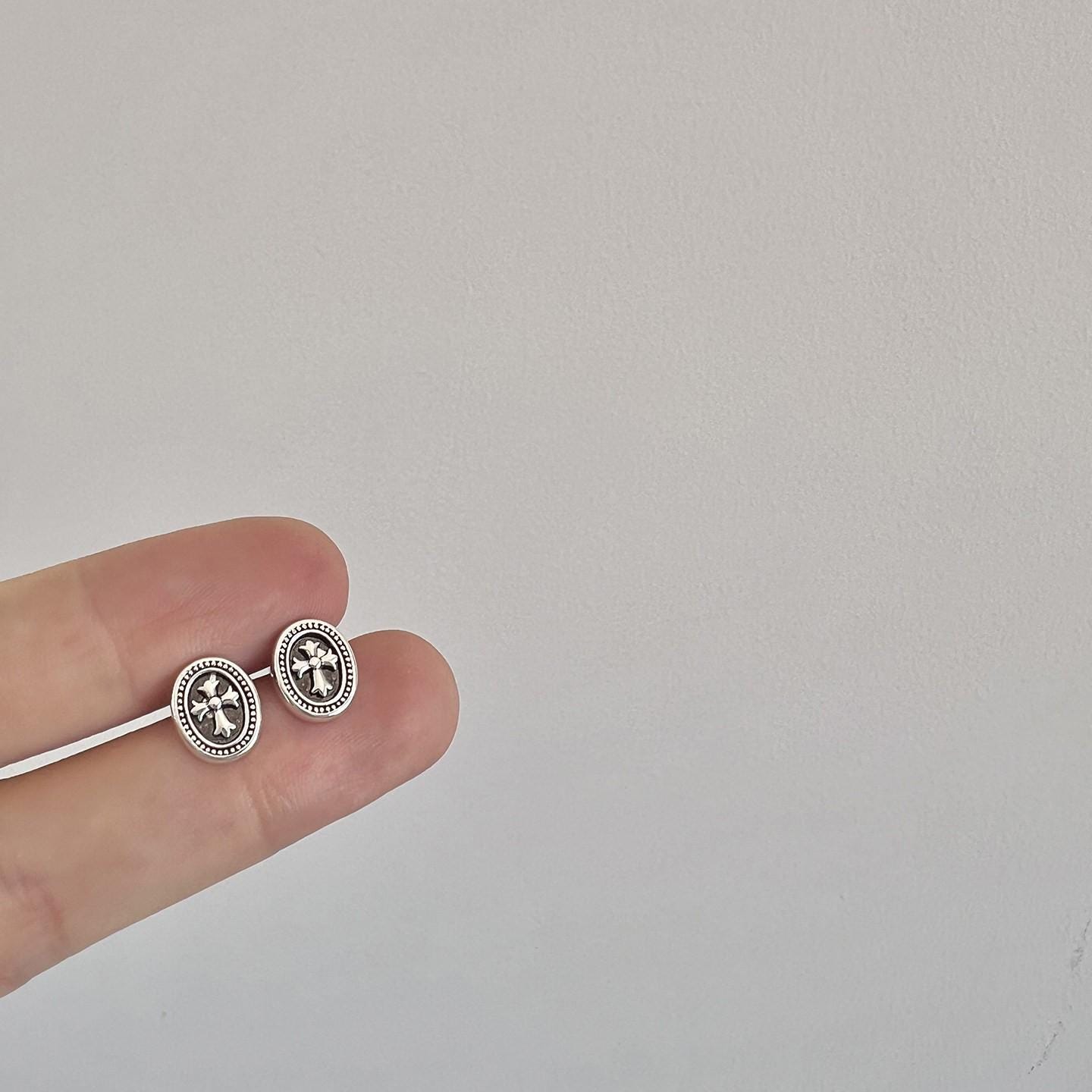 Gothic Punk Stud Earrings Titanium Steel