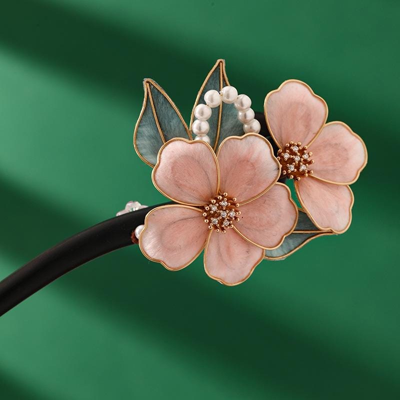 Velvet Flower Butterfly Hair Clip Handmade
