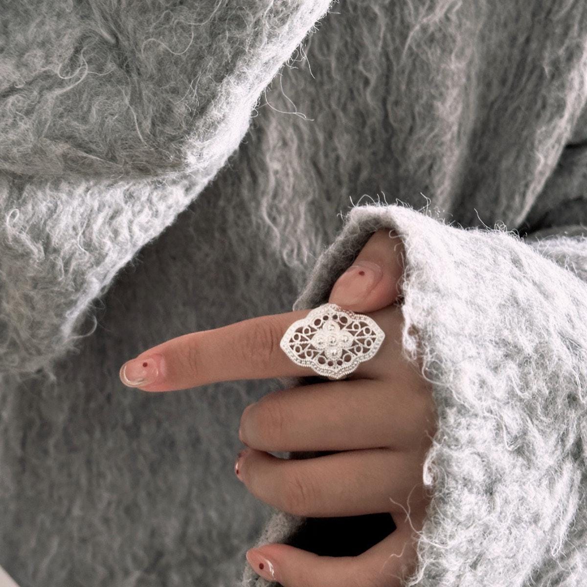 Handmade  Sterling Silver Ethnic Boho Ring