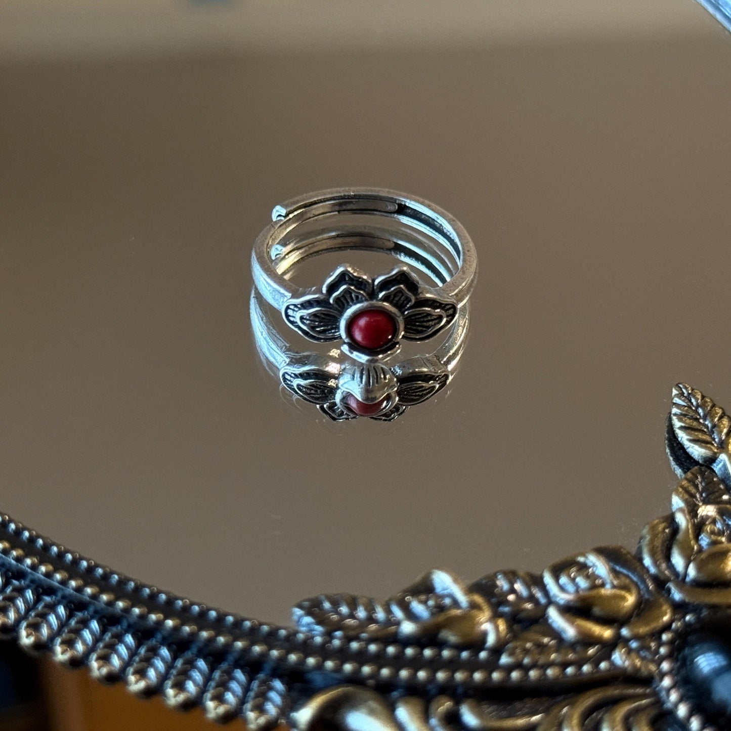 Handmade  Sterling Silver Chinese Ethnic Ring