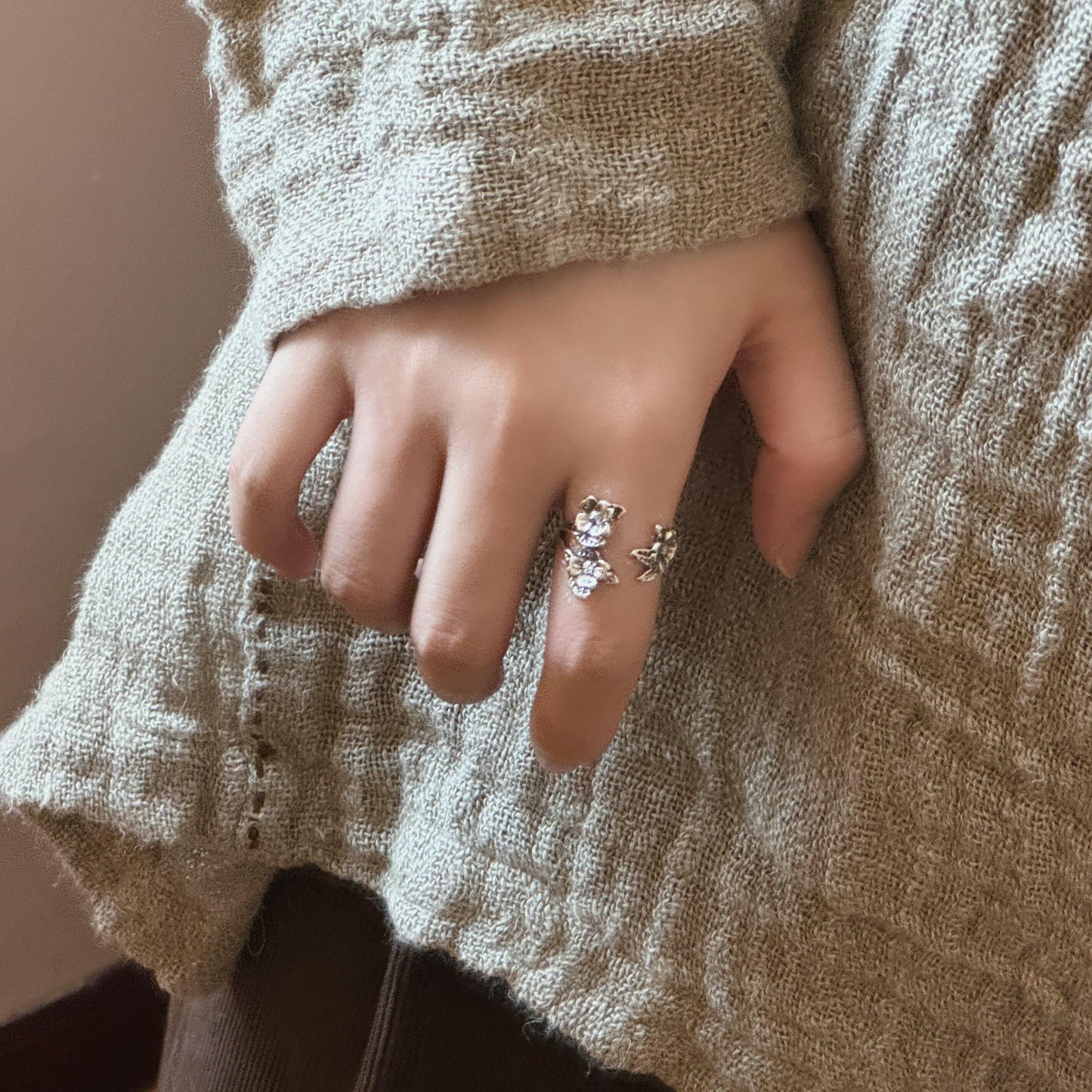 Handmade  Sterling Silver Chinese Ethnic Ring