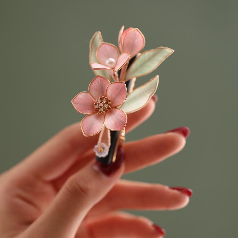 Velvet Flower Butterfly Hair Clip Handmade